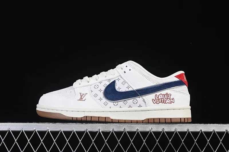 All categories Nk SB Dunk Series Nk SB Dunk Low High-end customized low-top sneakers Nike SB Dunk Low LV co-branded white brown High-end customized low-top casual sneakers YF9511-907